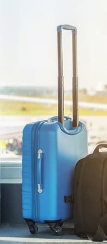 Luggages in an airport