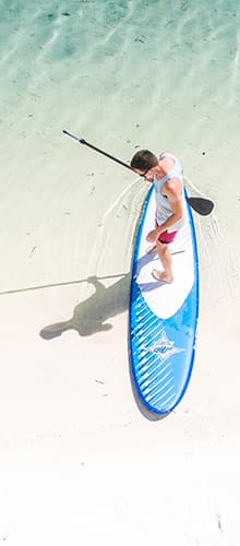 Man on a stand-up paddle